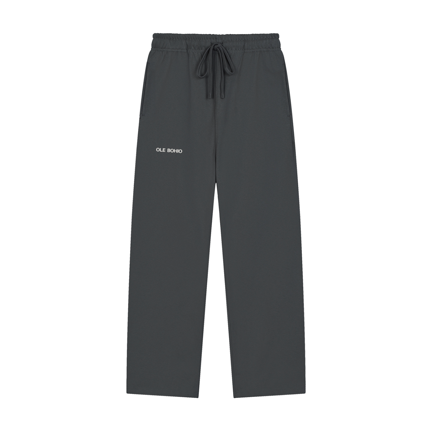 Solid Color Straight-Leg Sweatpants