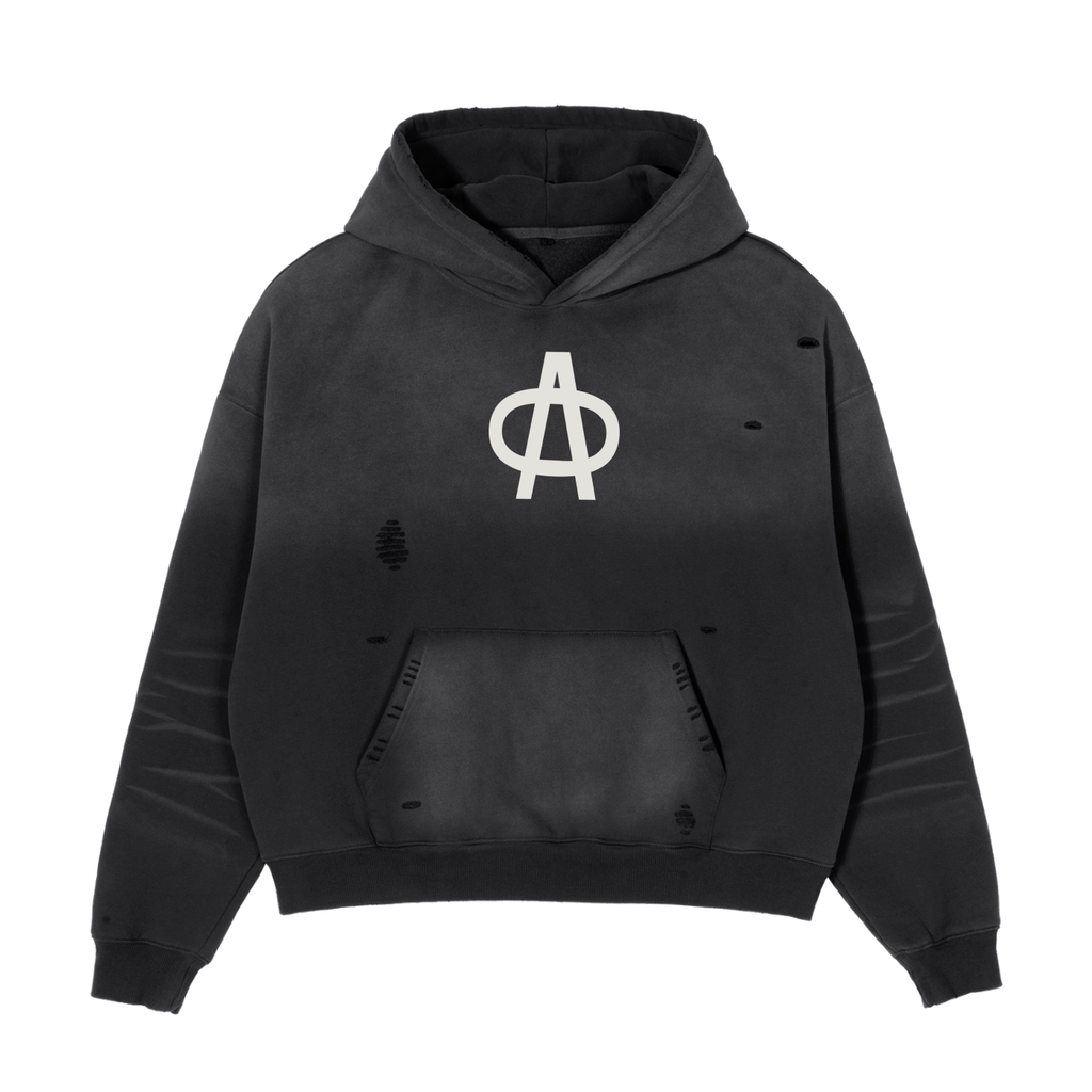 Frayed Sunfade Boxy Fleece Hoodie