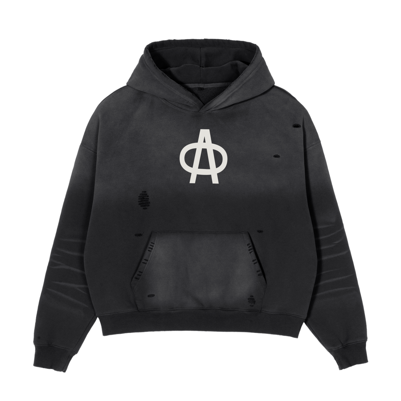 Frayed Sunfade Boxy Fleece Hoodie