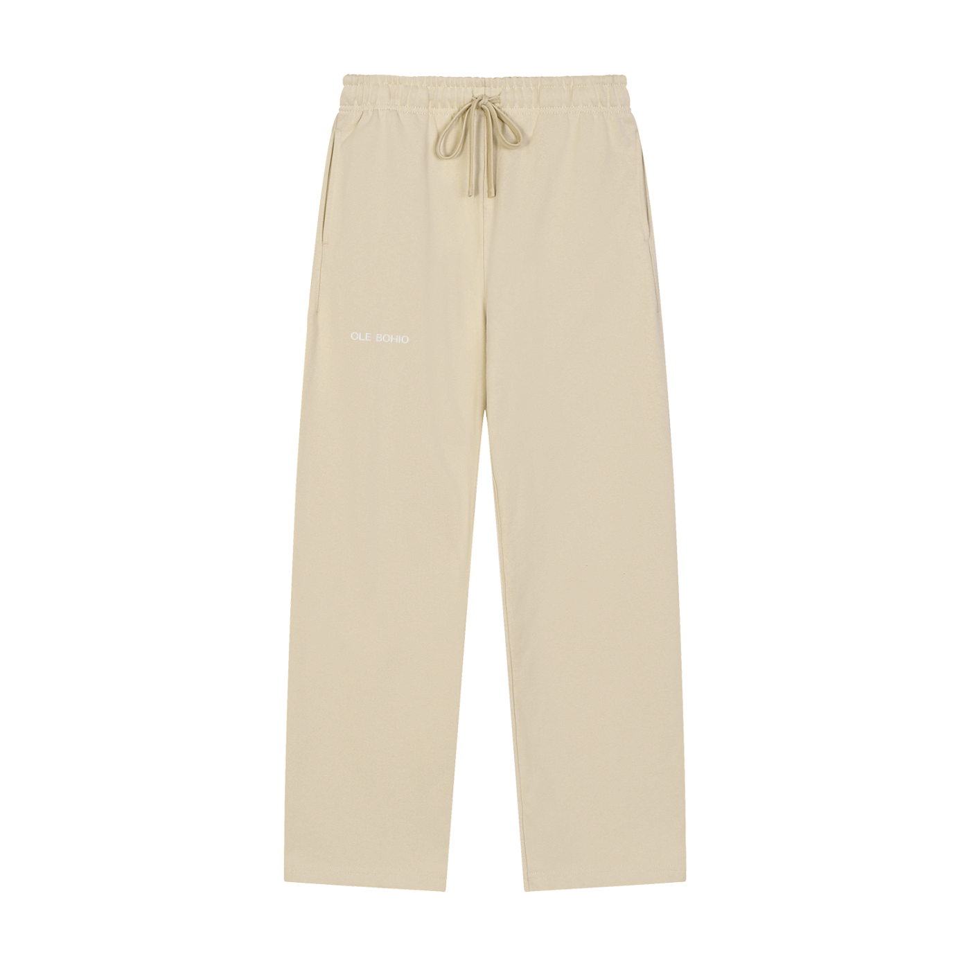 Solid Color Straight-Leg Sweatpants