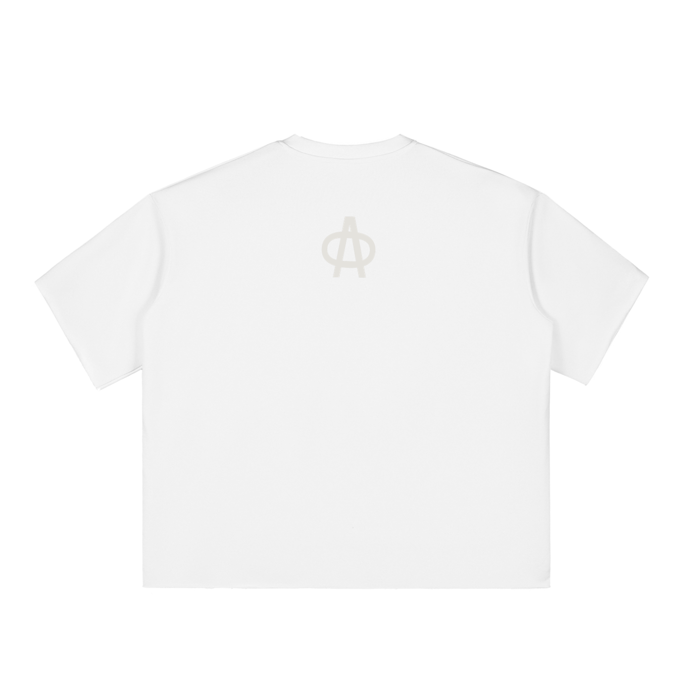 Boxy Half-Sleeve Raw-Edge T-Shirt