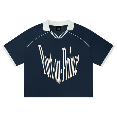 Port-au-Prince Piping Jersey - Navy Blue