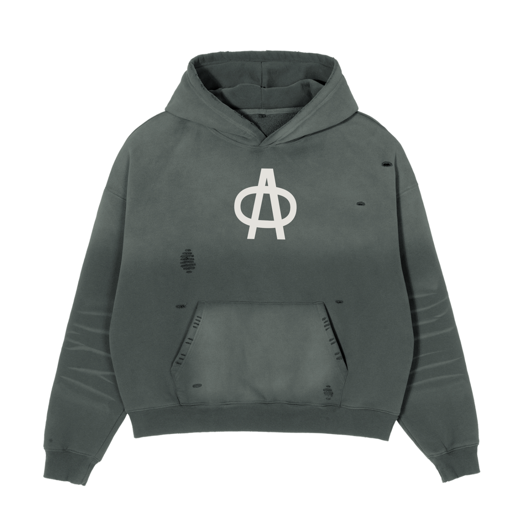 Frayed Sunfade Boxy Fleece Hoodie