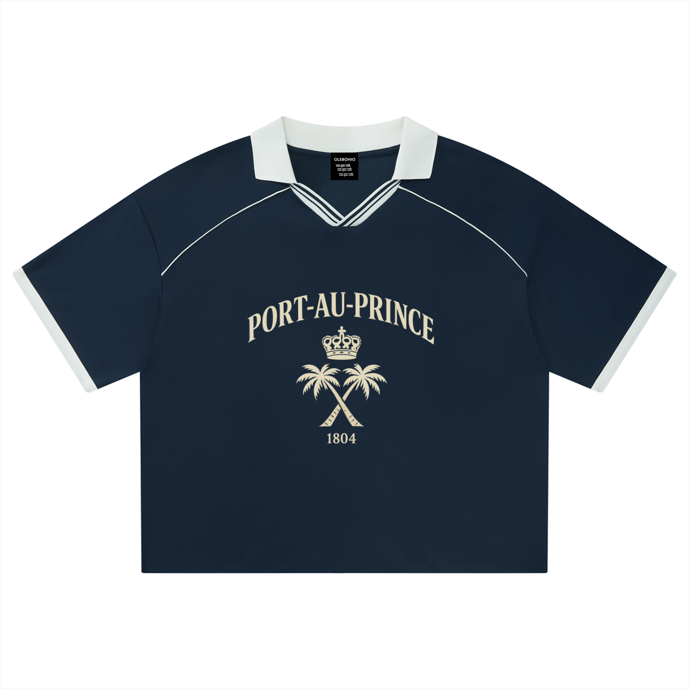 Port-au-prince Piping Jersey- Light Blue