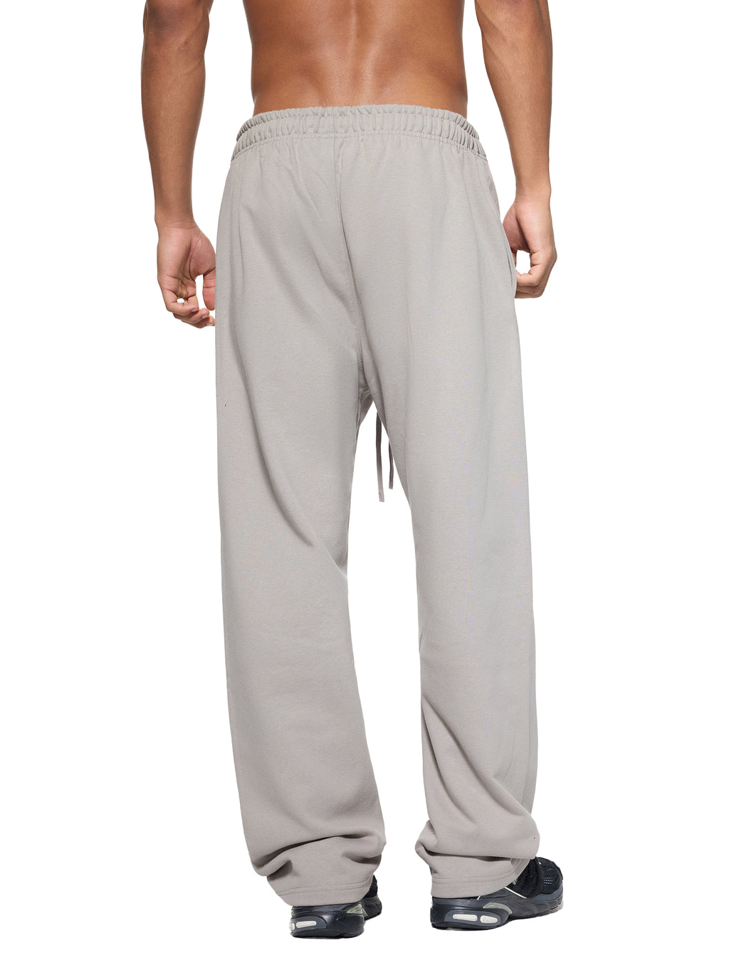 Solid Color Straight-Leg Sweatpants